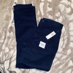 Old Navy Boys Blue Khaki Reinforced Knees Uniform Pants Skinny
